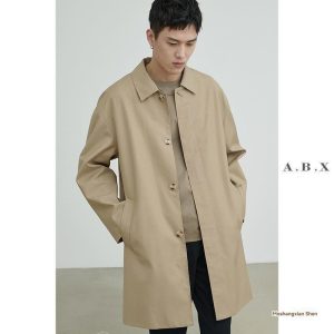 Mens Outerwear |  Car Coat In Cotton Twill Clothing khaki