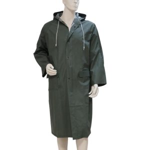 Mens Outerwear |  Hooded Raincoat In Poplin Clothing black