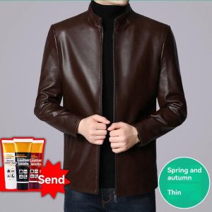 Mens Outerwear |  Morvek Zip Jacket In Leather Blazers + Jackets black