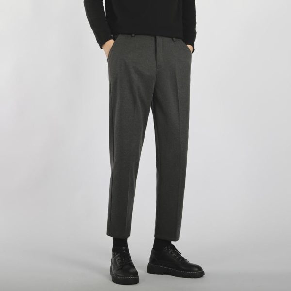 Mens Pants |  Larin Drawstring Pant In Stretch Flannel Clothing charcoal melange