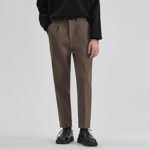 Mens Pants |  Larin Drawstring Pant In Stretch Wool Clothing fossil melange