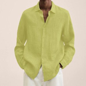 Mens Shirts |  Irving Shirt In Relaxed Linen Clothing Mens