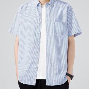 Mens Shirts |  Irving Short-Sleeve Shirt In Relaxed Linen Clothing Mens