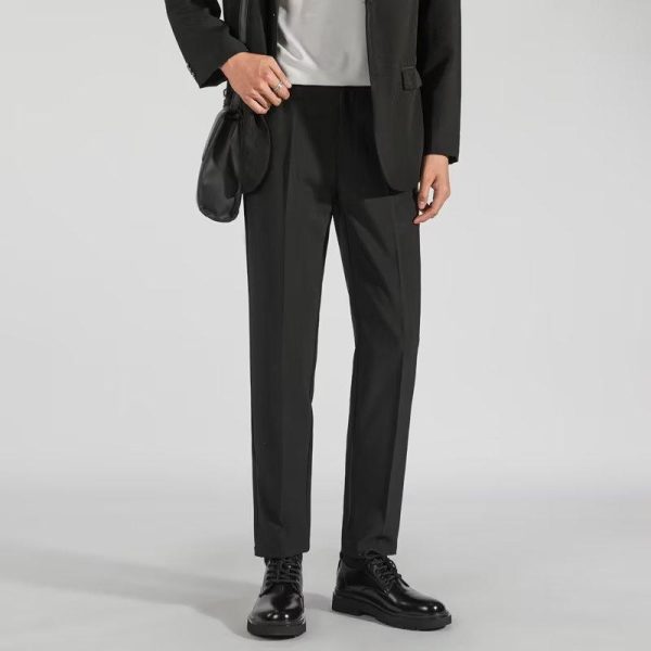 Mens Suits |  Zaine Pant In Stretch Cotton Clothing black