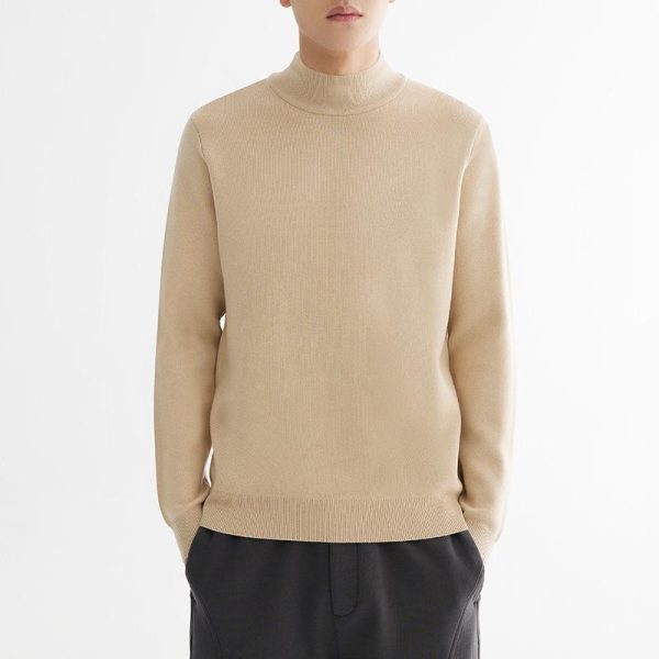 Mens Sweaters + Cardigans |  Mock Neck Sweater In Regal Wool Clothing Mens