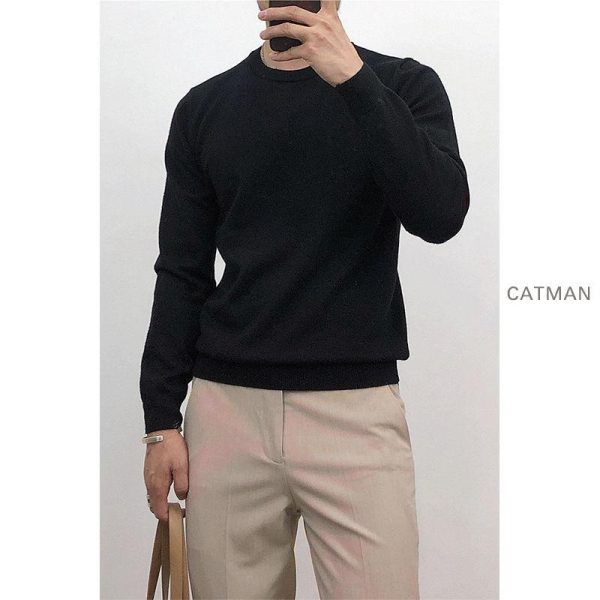 Mens Sweaters + Cardigans |  Riland Sweater In Light Bilen Clothing black