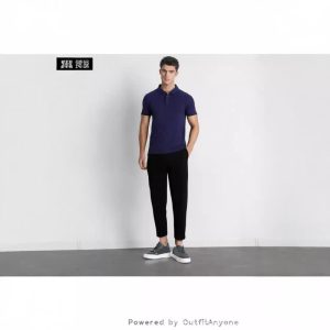 Mens T-Shirts + Polos |  Bron Polo Shirt In Cosmos Slub Cotton Clothing Mens