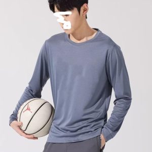 Mens T-Shirts + Polos |  Essential Long-Sleeve Tee In Anemone Modal Jersey Clothing grey multi