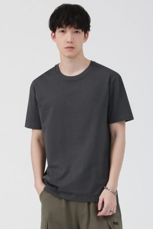 Mens T-Shirts + Polos |  Essential Tee In Cosmos Slub Cotton Clothing black