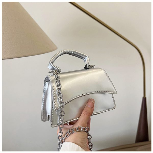 Womens Bags |  Small Top Handle Bag In Metallic Leather Accessories Bags