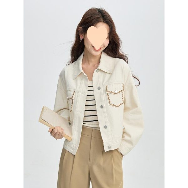 Womens Blazers + Jackets |  Shrunken Trucker Jacket In Admiral Crepe Blazers + Jackets Blazers + Jackets