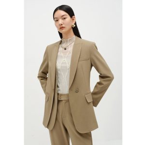 Womens Blazers + Jackets |  Tailored Blazer In Sleek Flannel Blazers + Jackets Blazers + Jackets