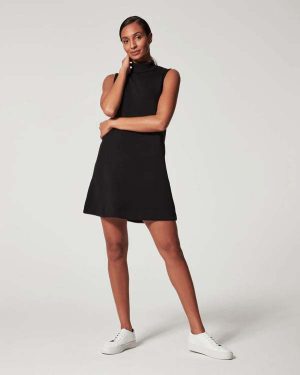 Womens Dresses |  Sleeveless Fitted Dress In Good Wool Clothing black