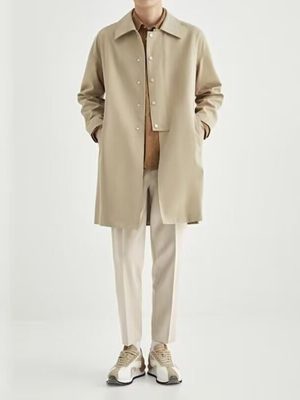 Womens Outerwear |  Car Coat In Cotton-Blend Clothing Outerwear