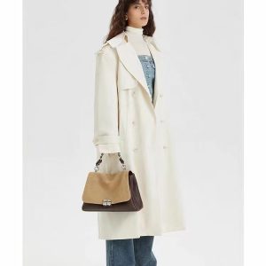 Womens Outerwear |  Wrap Trench Coat In Organic Cotton Clothing Outerwear