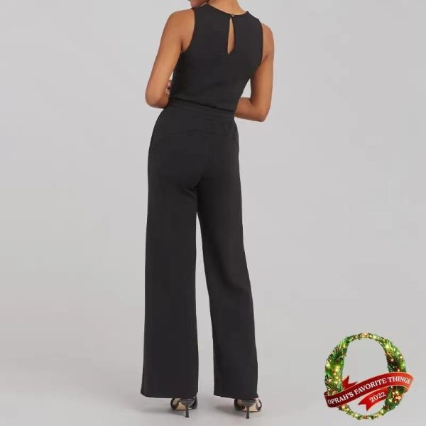 Womens Pants |  Cropped Wide-Leg Pant In Good Linen Clothing black