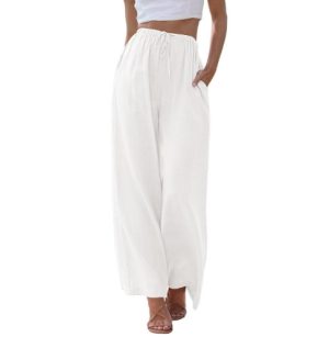 Womens Pants |  Cropped Wide-Leg Pant In Good Linen Clothing Pants