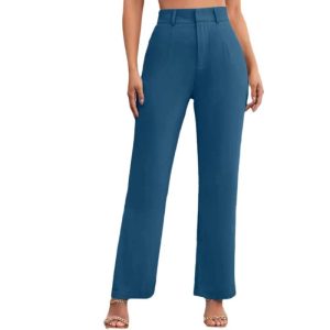 Womens Pants |  High-Waist Straight-Leg Pant In Good Wool Clothing ash blue