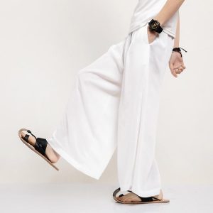 Womens Pants |  High-Waist Wide-Leg Pant In Good Linen Clothing Pants