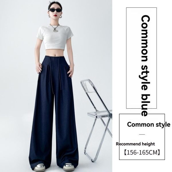 Womens Pants |  Pleated Wide-Leg Pant In Denim Clothing indigo