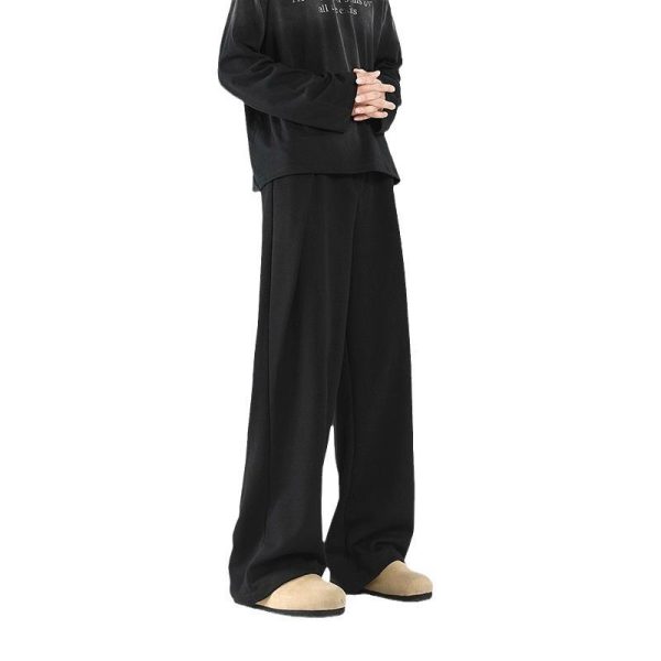 Womens Pants |  Wide-Leg Pant In Double-Knit Jersey Clothing charcoal/black