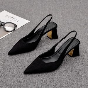 Womens Shoes |  Slingback Pump In Leather Accessories black