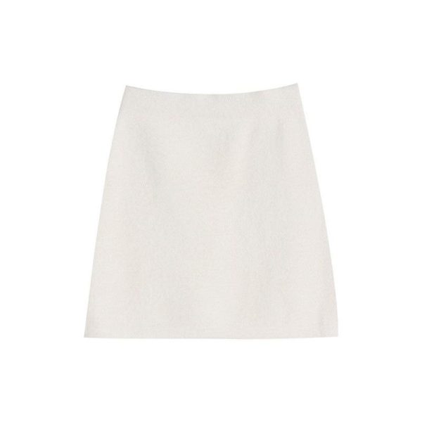 Womens Skirts |  High-Waist Mini Skirt In Tweed Clothing ivory