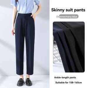 Womens Suits |  High-Waist Straight-Leg Pant In Good Wool Clothing nocturne navy