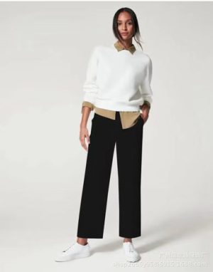 Womens Suits |  High-Waist Straight-Leg Pant In Good Wool Clothing black