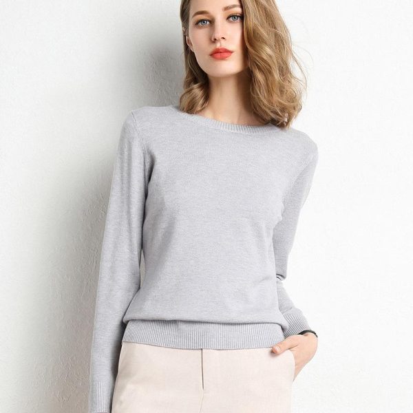 Womens Sweaters + Cardigans |  Crewneck Sweater In Feather Cashmere Clothing ivory