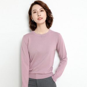 Womens Sweaters + Cardigans |  Crewneck Sweater In Regal Wool Clothing deep rose