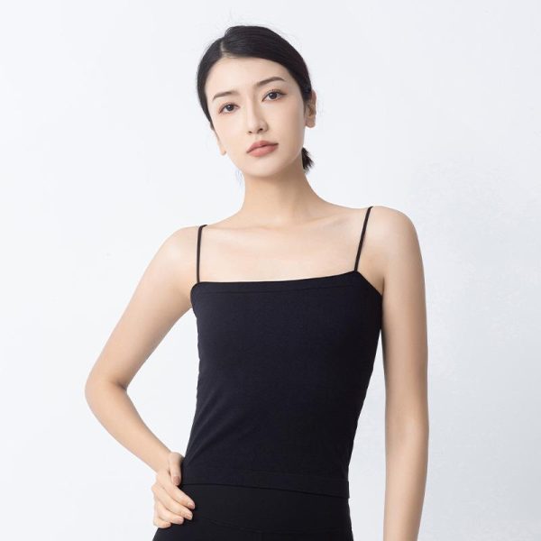 Womens Tops |  Draped Camisole In Satin Clothing black