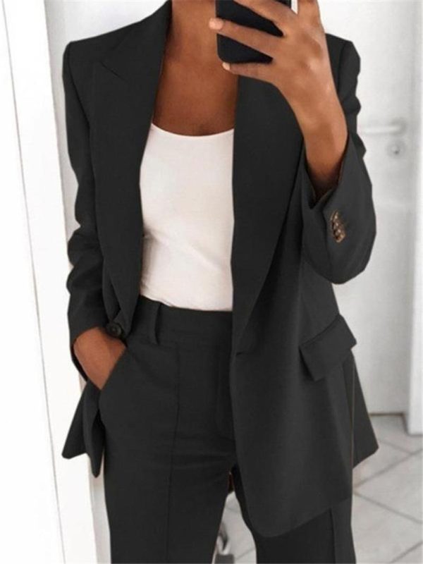 Womens Suits |  Casual Blazer In Precision Ponte Blazers + Jackets black