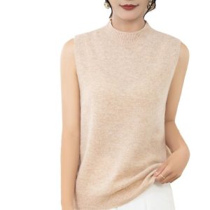 Womens Sweaters + Cardigans |  Sweater Shell In Cashmere Clothing royal camel