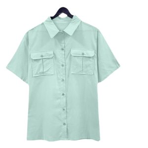 Womens Tops |  Military Shirt In Fluid Twill Clothing new sand